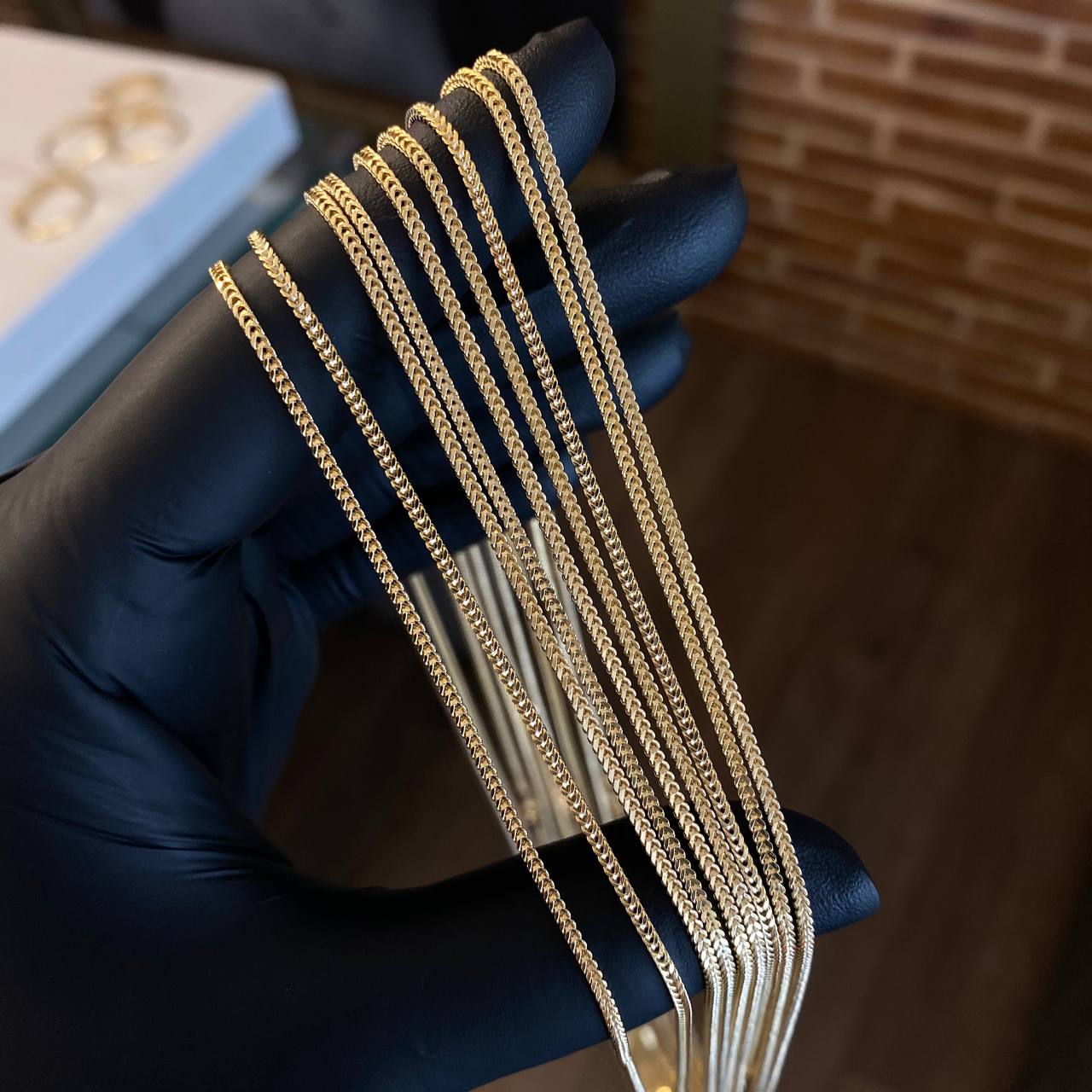 Cadena Franco 4.4gr / 60cm Oro Amarillo +4