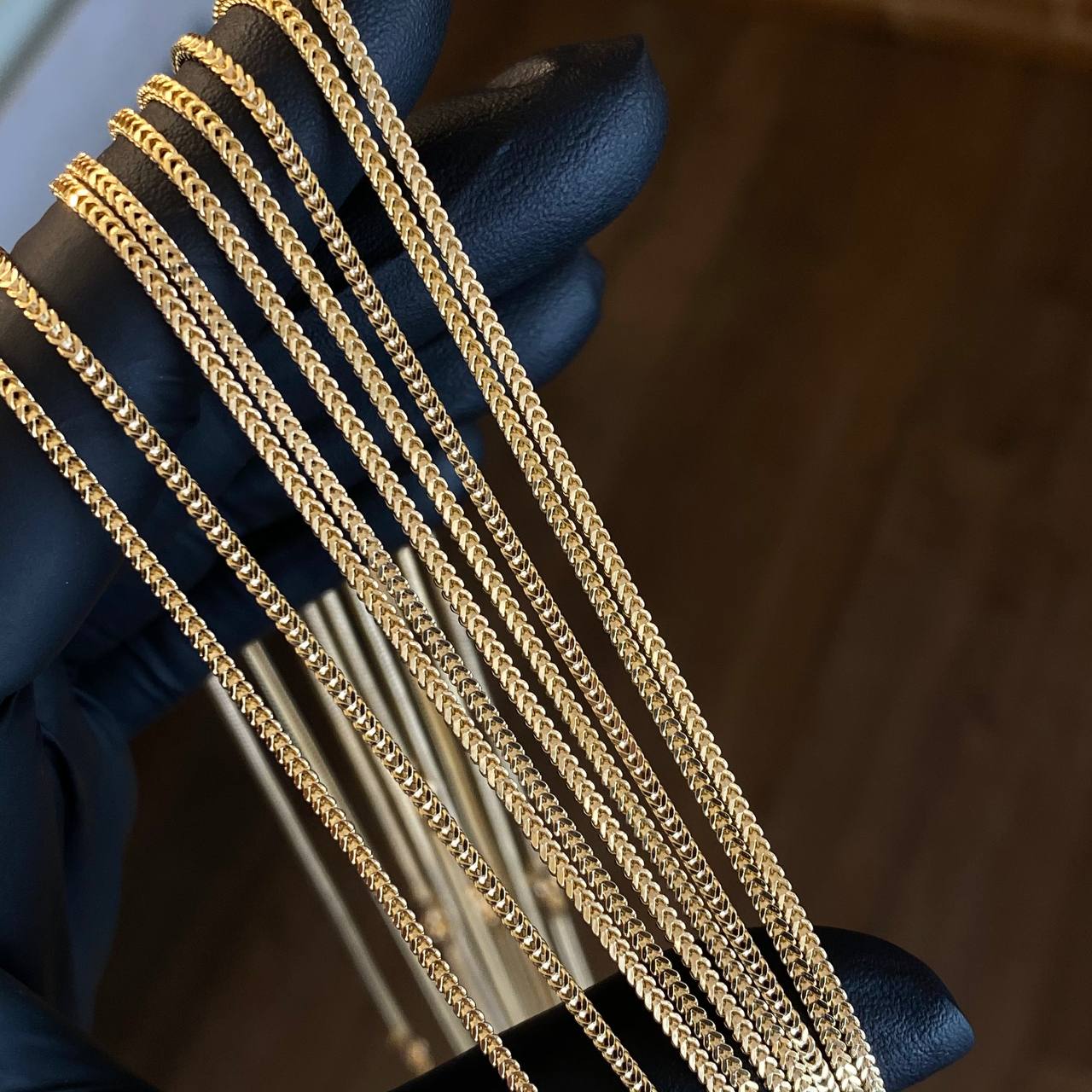 Cadena Franco 4.4gr / 60cm Oro Amarillo +4