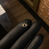 Herraje Corona Silueta 0.25gr / 0.9cm Circones Azules Oro Amarillo