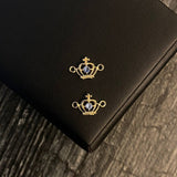 Herraje Corona Real 0.4gr / 1.3cm Circon Celeste Oro Amarillo