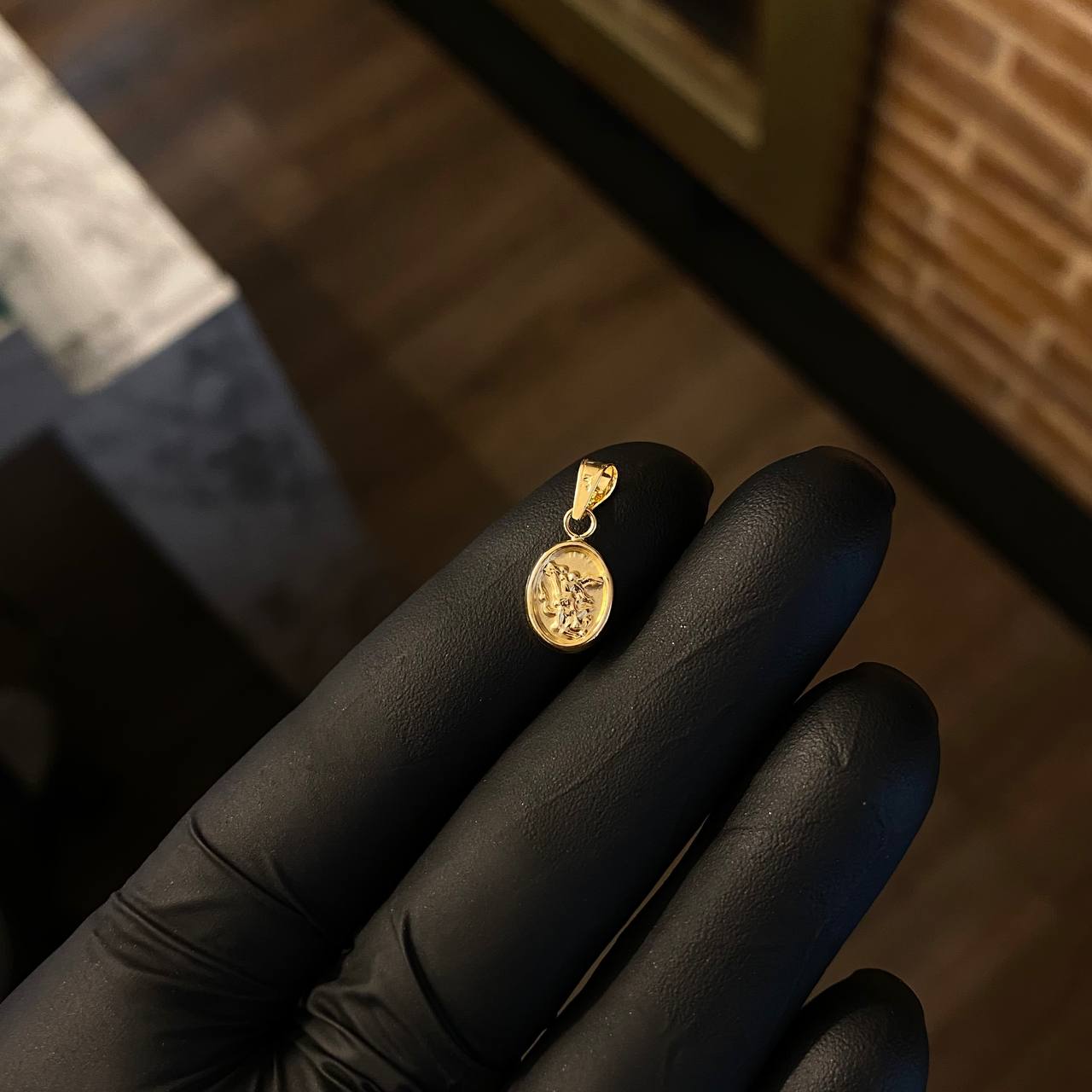 Dije San Miguel Arcángel 0.5gr / 1.6cm Troquelado Oro Amarillo