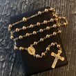Rosario Virgen Milagrosa 22.15gr / 65cm Bola 6-7mm Lisa Tres Oros