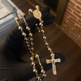 Rosario Virgen Milagrosa 22.15gr / 65cm Bola 6-7mm Lisa Tres Oros