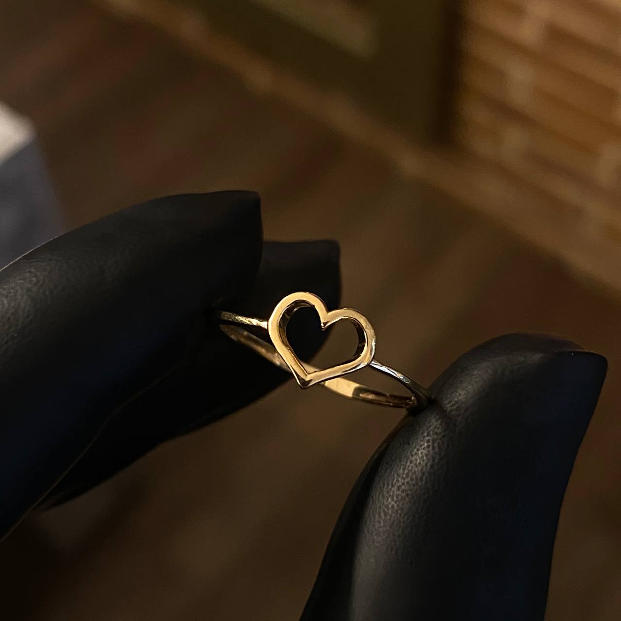 Anillo Corazon Silueta 1.35gr / T7 1/4 Oro Amarillo*