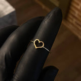 Anillo Corazon Silueta 1.35gr / T7 1/4 Oro Amarillo*