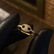 Anillo GC 1.6gr / T10 Circones Blancos Oro Amarillo