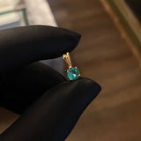 Dije Piedra 1.05gr / 1.3cm Esmeralda 44pts Oro Amarillo (Joya)*