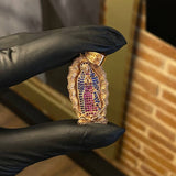 Dije Virgen de Guadalupe 5.25gr / 3.5cm Circones Azules Fucsias Blancos Oro Rosa