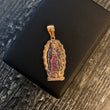 Dije Virgen de Guadalupe 5.25gr / 3.5cm Circones Azules Fucsias Blancos Oro Rosa