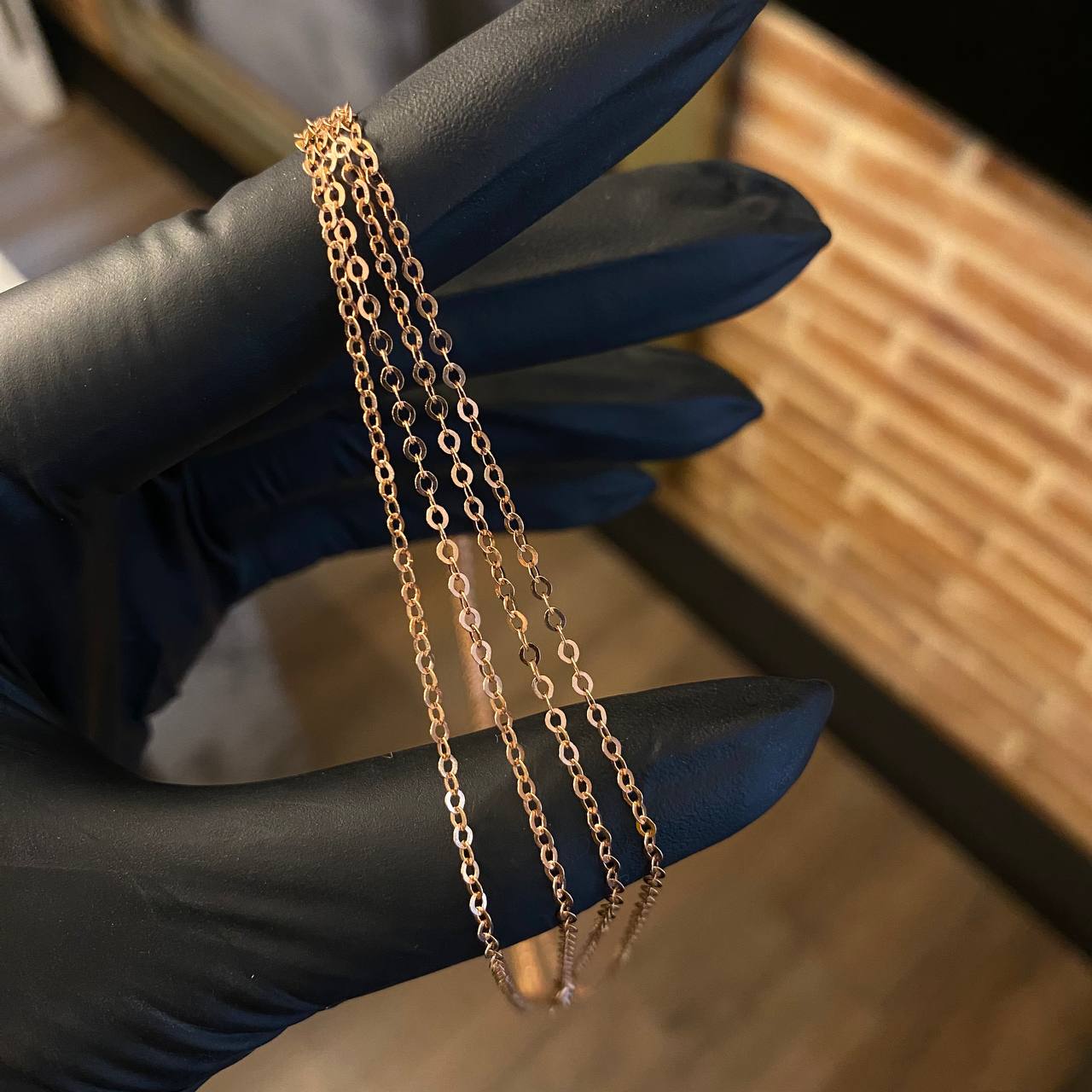 Cadena Aro Seguido 1.45gr / 40cm / 2mm Oro Rosa +3
