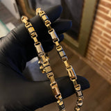 Cadena Rustica Escamada 33.15gr / 65cm Tres Oros