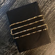 Cadena Rustica 12.95gr / 60cm / 4mm Cilindro Rayado Caucho Negro Tres Oros