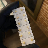 Topos Estrella 0.6gr Circones Blancos Oro Amarillo