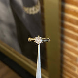 Solitario  2.6gr T6 1/2 Anillo Circon Blanco Oro Amarillo*