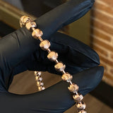 Cadena Militar 54.45gr / 65cm / 7mm Diamantada Luna Oro Rosa Nac.Esp