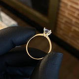 Solitario 1.2gr T6 Anillo Circon Blanco Oro Amarillo