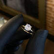 Solitario 1.2gr T6 Anillo Circon Blanco Oro Amarillo