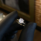 Solitario 1.2gr T6 Anillo Circon Blanco Oro Amarillo