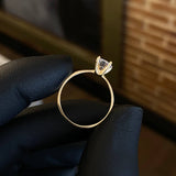 Solitario 1.3gr T7 Anillo Circon Blanco Oro Amarillo