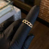 Anillo Circulos  2.1gr T5 3/4 Circones Blancos Oro Amarillo*