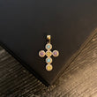 Dije Cruz 2.95gr / 3.3cm Circones Blancos Azules Amarillos Morados Oro Amarillo*