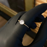 Solitario Oru 1.5gr / T6 3/4 Anillo Circon Blanco Oro Amarillo