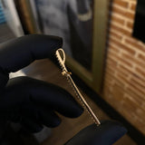 Dije Cruz 3.15gr / 4.9cm Circones Blancos Oro Amarillo (Oferta)