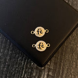 Herraje Fe 0.9gr / 1.6cm Circones Blancos Oro Amarillo