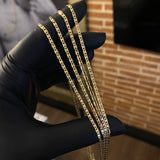 Cadena Plana 3.8gr / 50cm / 2mm Oro Amarillo +3