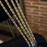 Cadena Plana 3.8gr / 50cm / 2mm Oro Amarillo +3