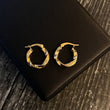 Candongas 1.45gr / 1.7cm Entorchadas Escarchadas Oro Amarillo Jana