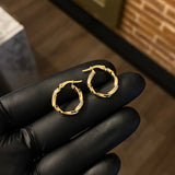 Candongas 1.55gr / 1.7cm Entorchadas Oro Amarillo Kari