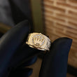 Anillo RX Corona 4.05gr T8 Circones Blanco Oro Amarillo