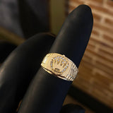 Anillo RX Corona 3.95gr T7 1/4 Circones Blanco Oro Amarillo