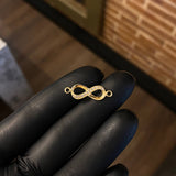 Herraje Infinito 0.95gr / 2.2cm Circones Blancos Oro Amarillo