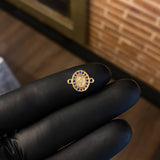 Herraje Virgen Milagrosa 0.7gr / 1.3cm Circones Azules Rojos Verdes Oro Amarillo
