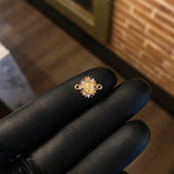 Herraje Virgen Milagrosa 0.5gr / 1.3cm Circones Celeste Azules Oro Amarillo