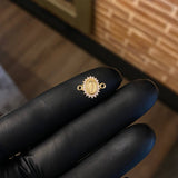 Herraje Virgen Milagrosa 0.5gr / 1.3cm Circones Rosa Oro Amarillo