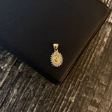Dije Virgen Milagrosa 0.6gr / 1.5cm Circones Celestes Oro Amarillo