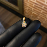Dije Virgen Milagrosa 0.6gr / 1.5cm Circones Colores Naranjas Celestes Oro Amarillo