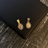 Dije Virgen Milagrosa 0.6gr / 1.5cm Circones Colores Verdes Celestes Oro Amarillo