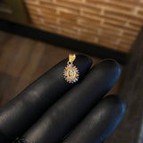 Dije Virgen Milagrosa 0.6gr / 1.5cm Circones Celeste Azules Naranjas Oro Amarillo
