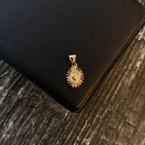 Dije Virgen Milagrosa 0.6gr / 1.5cm Circones Celeste Rojos Azules Oro Amarillo