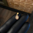 Dije Virgen Milagrosa 0.6gr / 1.5cm Circones Rojos Celeste Naranjas Oro Amarillo