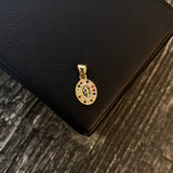 Dije Virgen Milagrosa 0.75gr / 1.5cm Circones Blancos Azules Fucsias Oro Amarillo