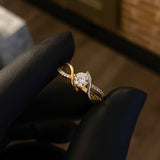 Solitario 2.2gr T5 1/2 Anillo Circon Blanco Circones Tres Oros