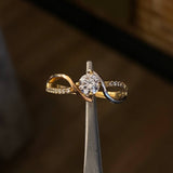 Solitario 2.2gr T5 1/2 Anillo Circon Blanco Circones Tres Oros