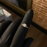 Solitario 1.65gr T5 1/2 Anillo Circon Blanco Oro Amarillo