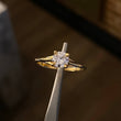 Solitario 1.65gr T5 1/2 Anillo Circon Blanco Oro Amarillo