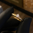 Solitario 2.6gr T7 Anillo Circon Circones Blancos Oro Amarillo